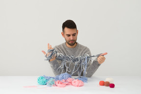 Get stuck in a tangled mess of yarn