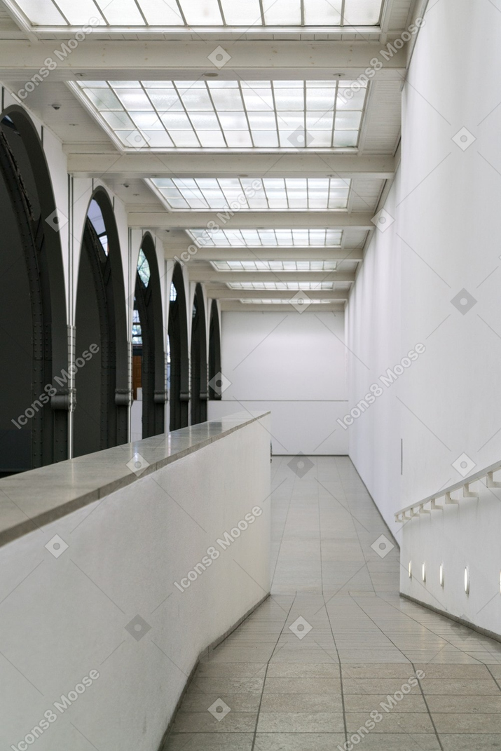 Long corridor in a modern office building