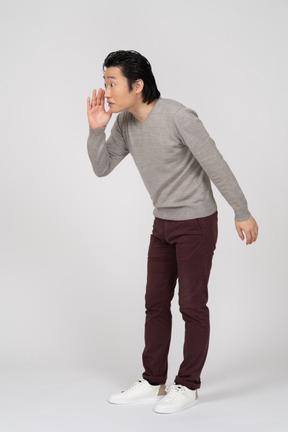 Man in casual clothes posing