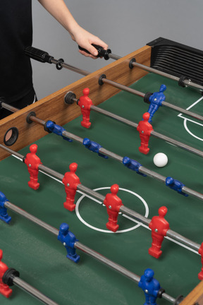 Board games: playing foosball