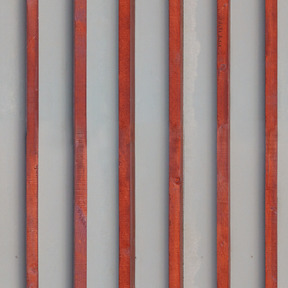 Red wooden boards on white background