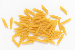 Pasta on white background