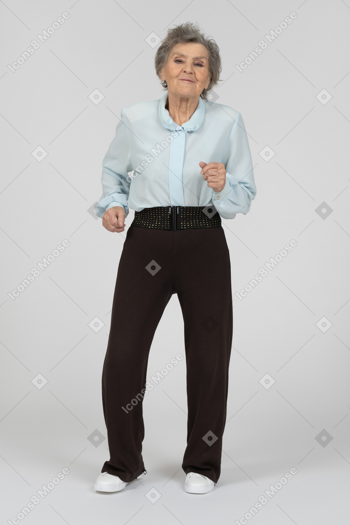 Old lady dancing