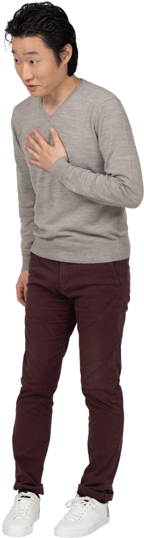 Man in casual clothes posing