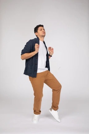 Man dancing and enjoying himself