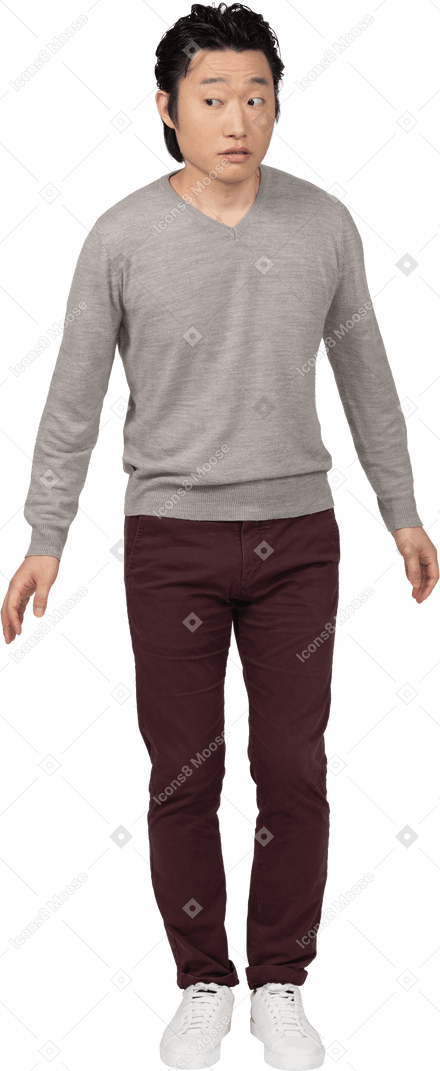 Homme en tenue décontractée debout