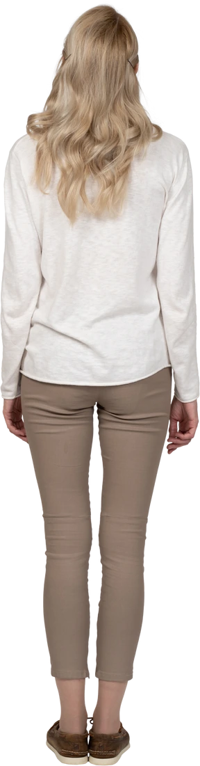 Woman in casual clothes standing