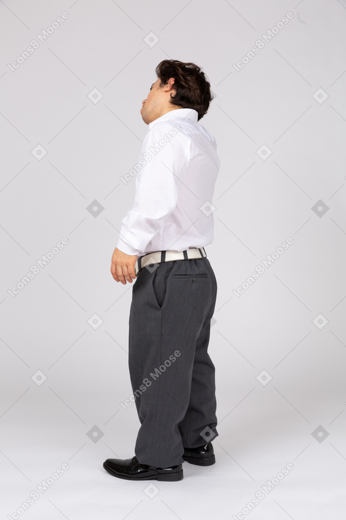 Side view of businessman standing