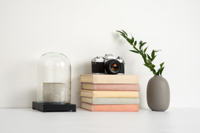 Candle under glass cover