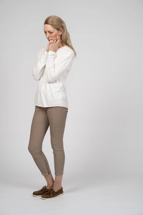 Woman in casual clothes standing