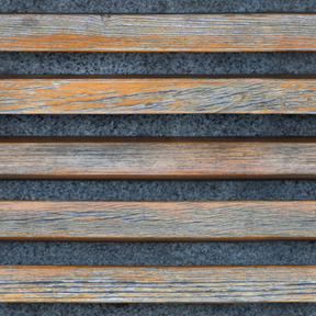 Wooden boards on granite