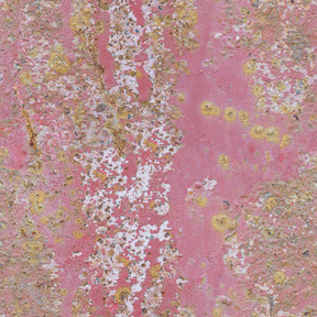 Pink painted metal surface