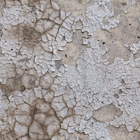 Gray cracked plaster layer