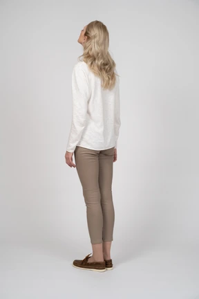 Woman in casual clothes standing