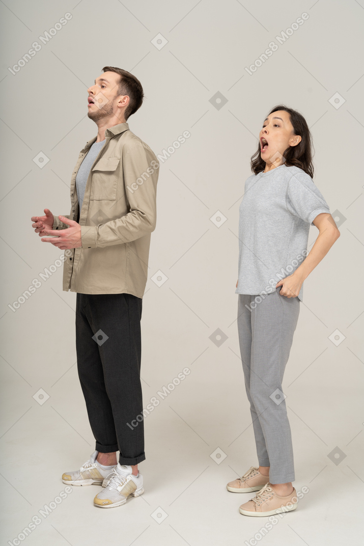 Young couple is about to sneeze