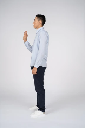Man in casual clothes standing