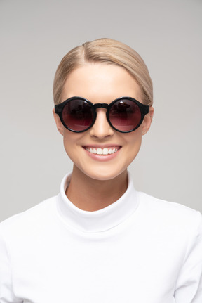 Attractive woman wearing sunglasses