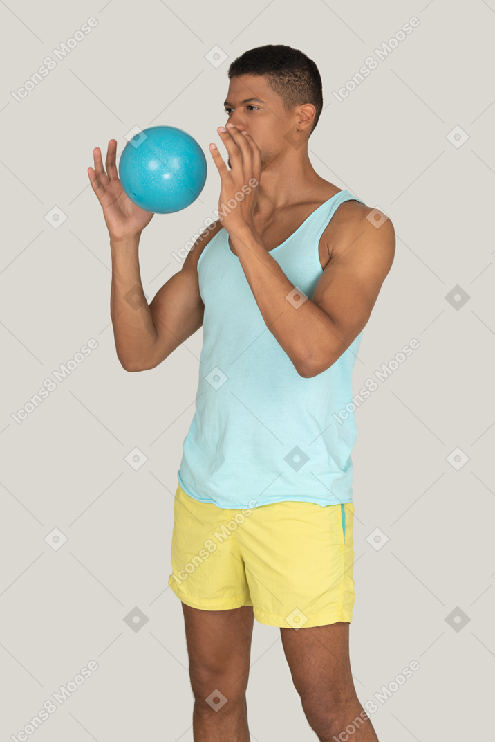 Man catching the ball