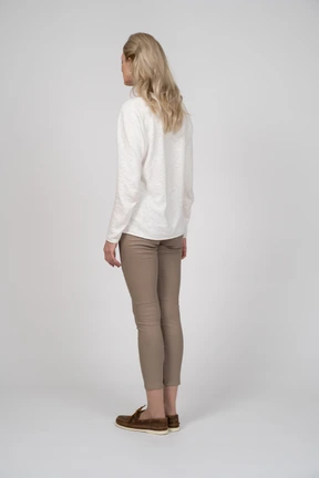 Woman in casual clothes standing