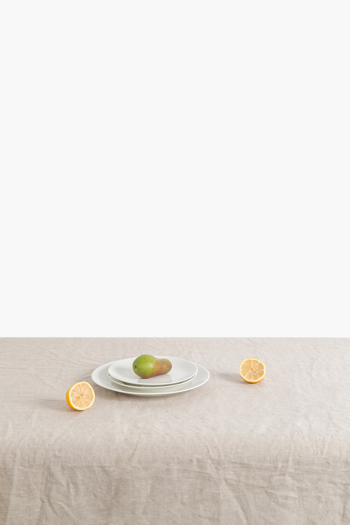 Pears and lemons on the plate