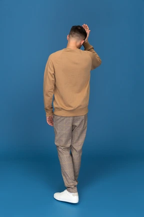 Man doing facepalm