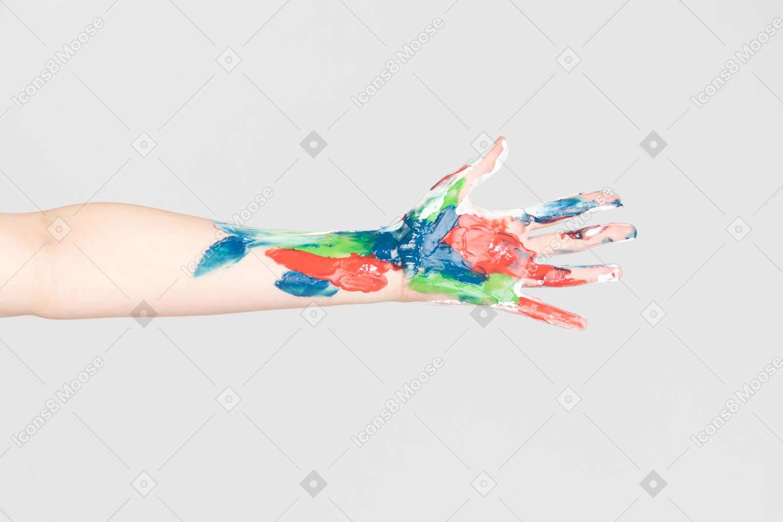 Painted female hand