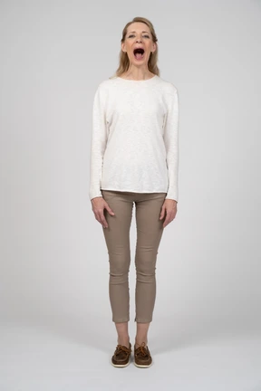 Woman in casual clothes standing