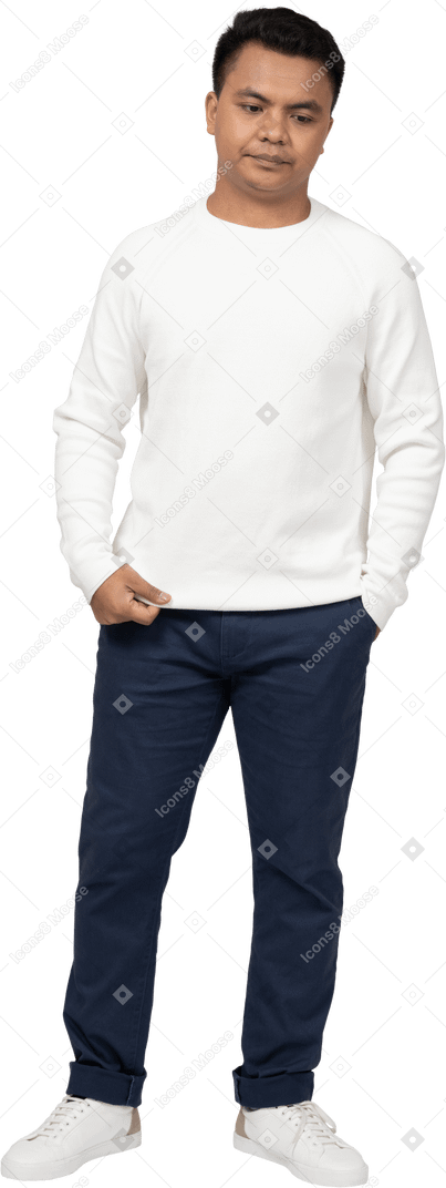 Man in casual clothes standing