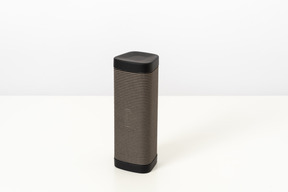 Black speaker on a white background