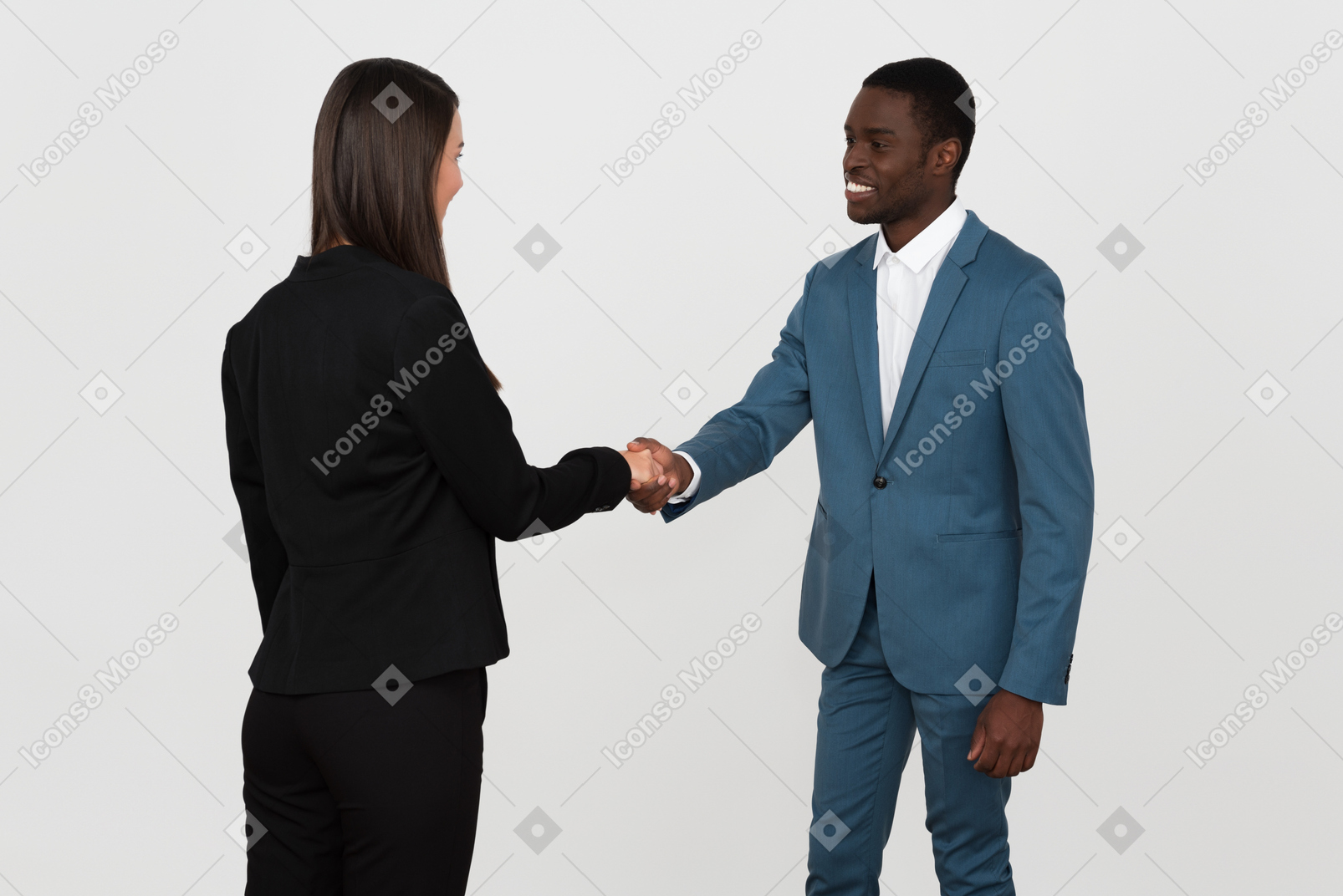 Coworkers shaking hands