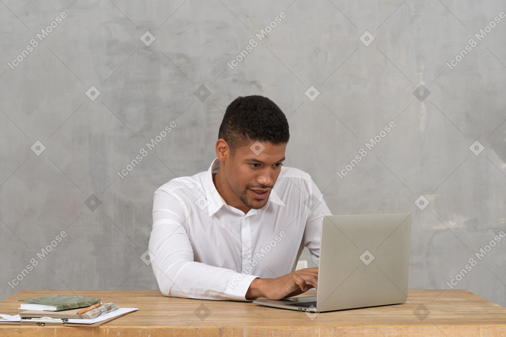 Man typing