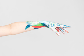 Painted female hand