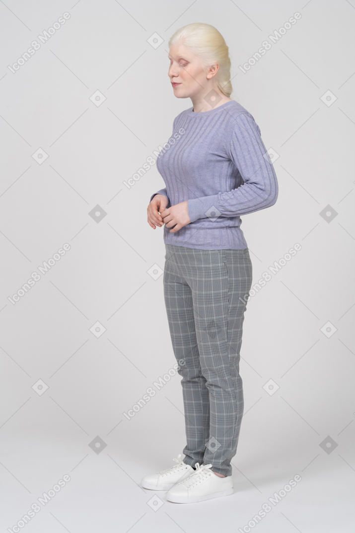 Young woman talking