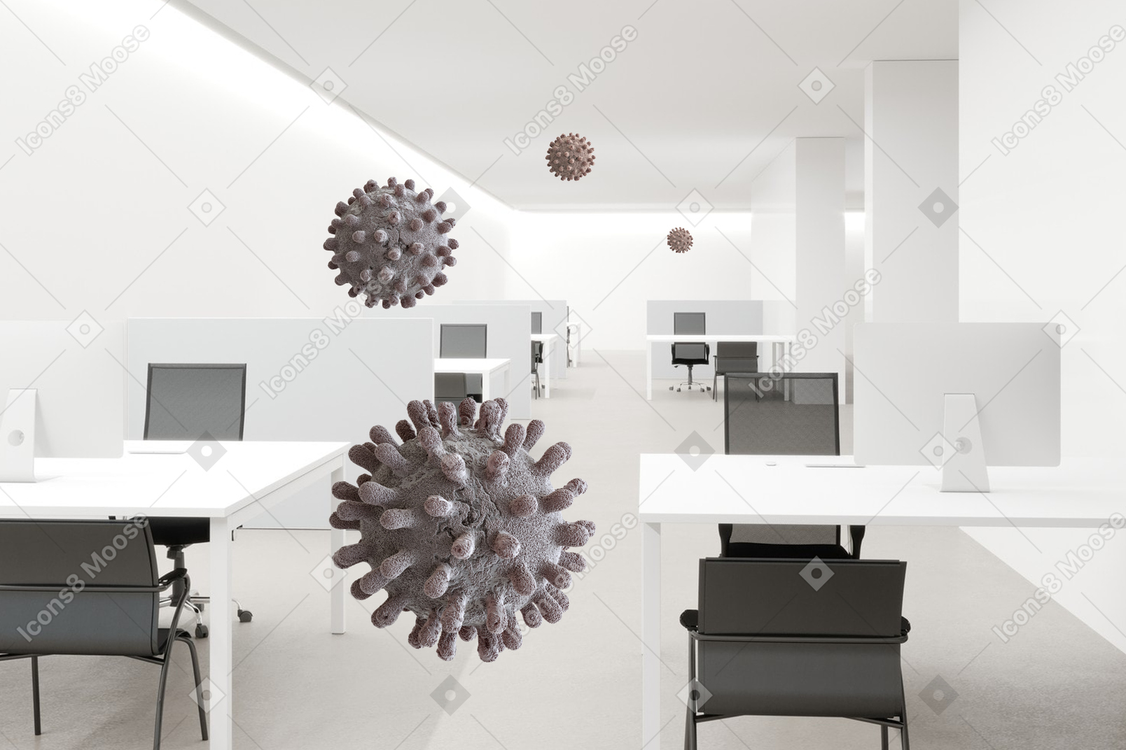 3d rendering of an office