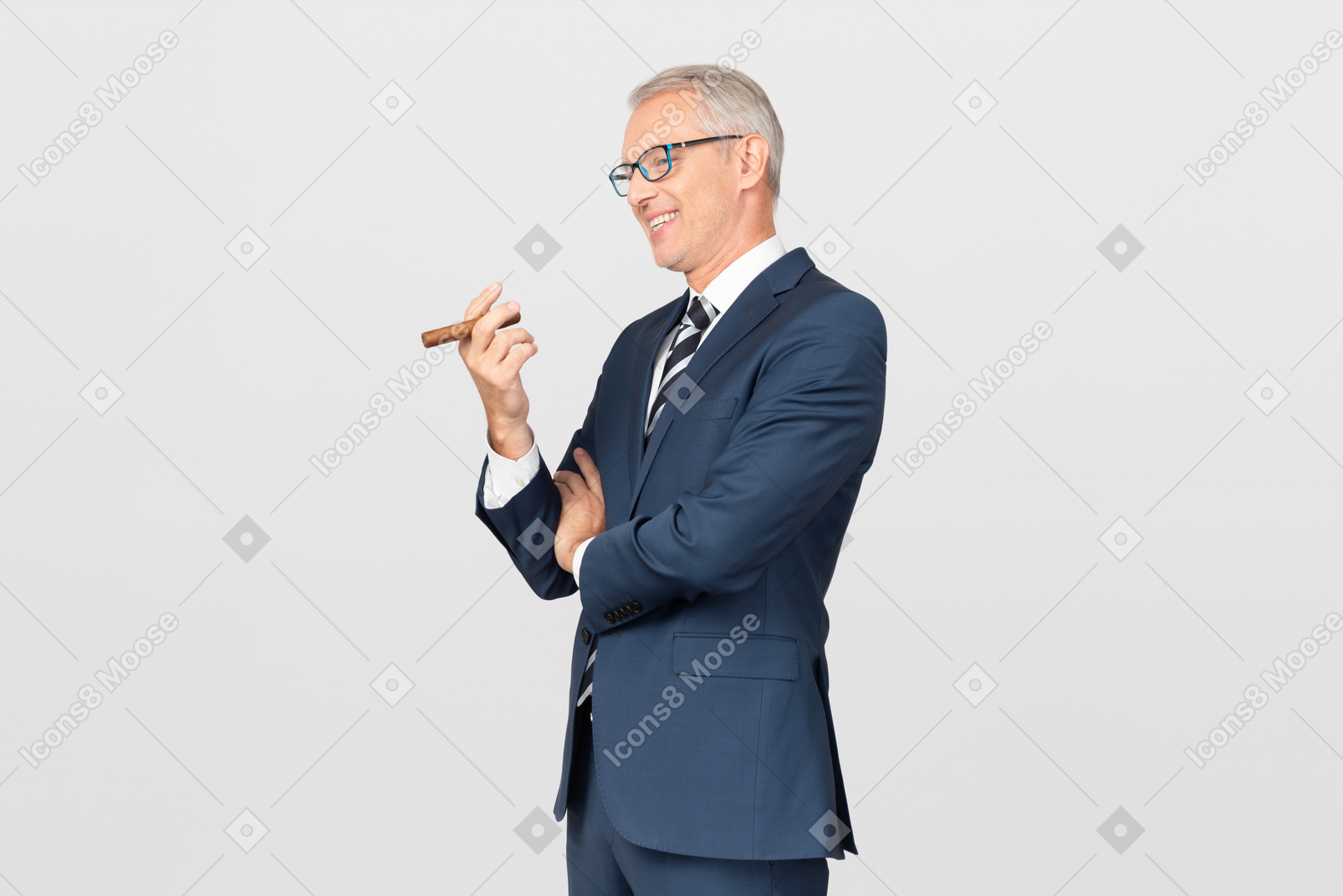 Enjoying a fine cigar over a good conversation