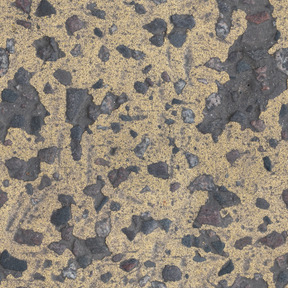 Roccia nera ricoperta di licheni