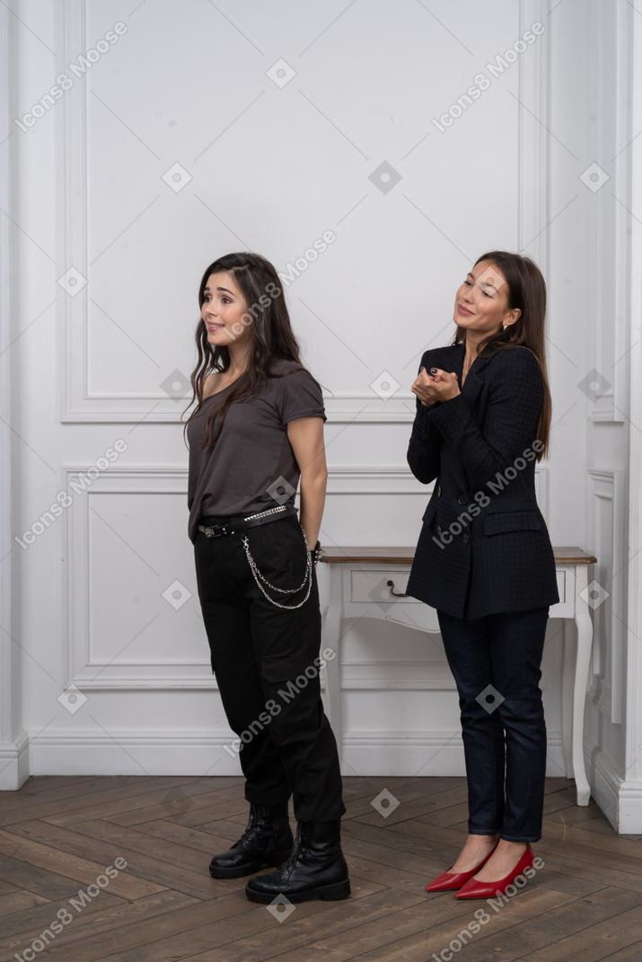 Two women looking excited