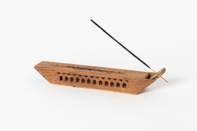 Incense stick stock in wooden boat