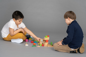 Children drawing  and coloring pictures