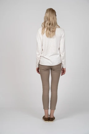 Woman in casual clothes standing