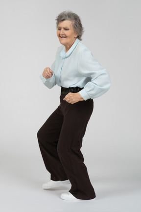 Old lady dancing