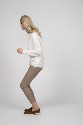 Woman in casual clothes standing