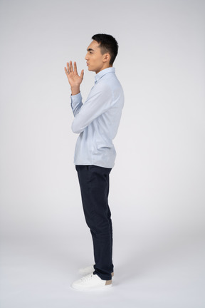 Man in casual clothes standing