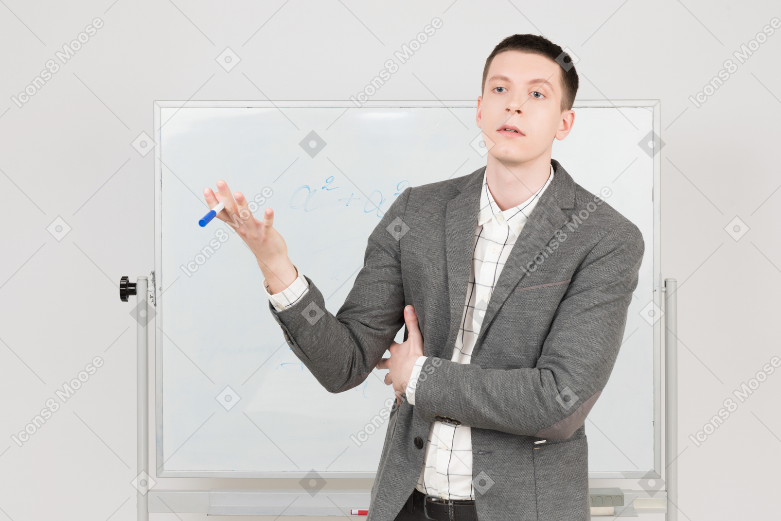 Teacher trying his best to explain the subject