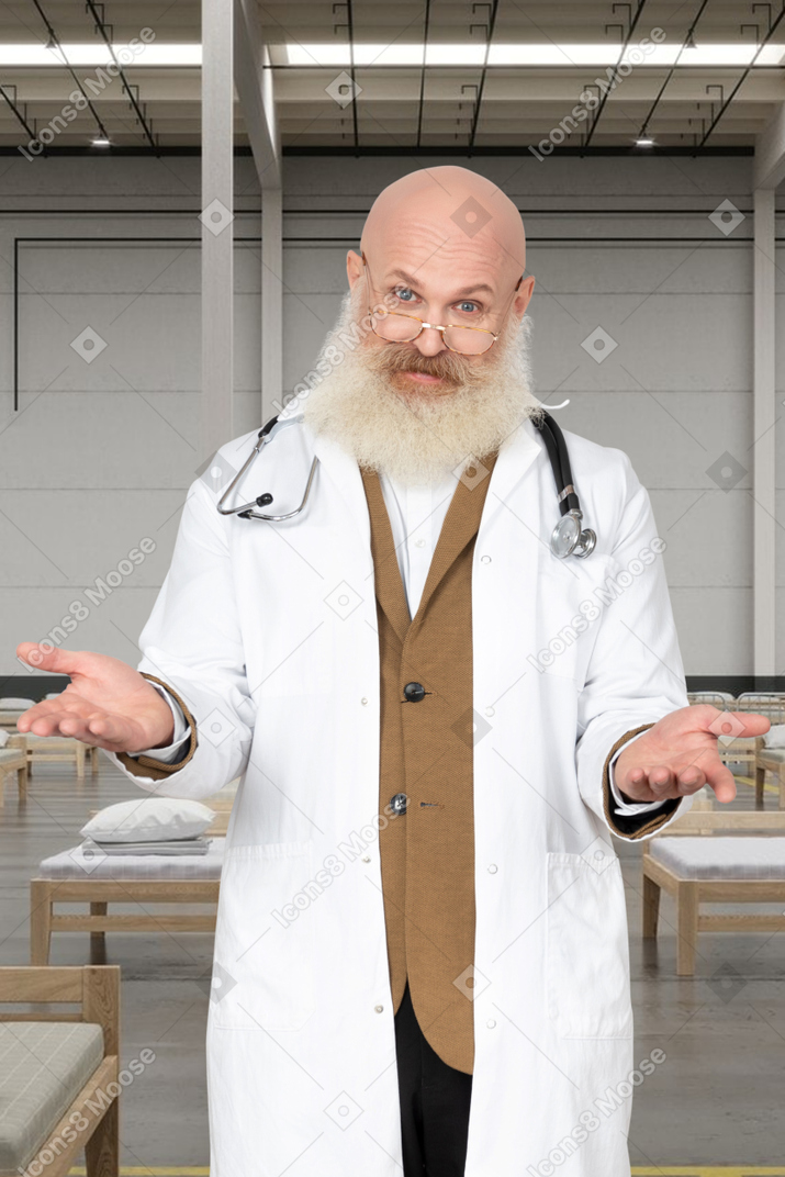 A doctor in a hospital