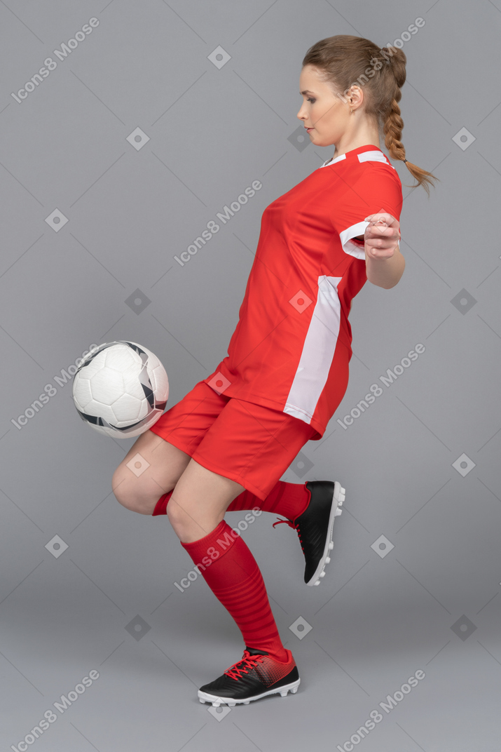 Kicking a ball