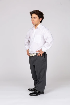 Man looking into distance