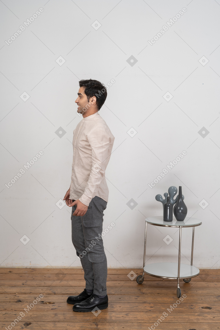 Man in shirt standing