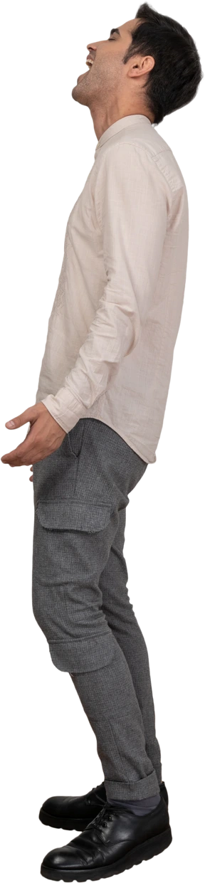 Man in shirt standing