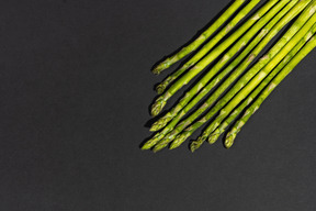 Asparagus on black background